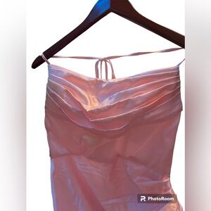 Kendall James Peachy love long cowl neck maxi dress